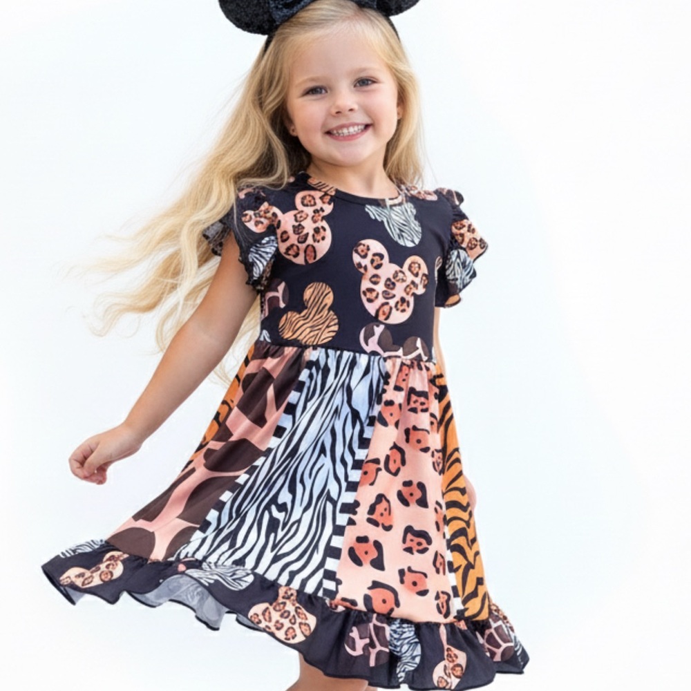 Disney Animal Kingdom dress NWT girls Disney outfit animal print dress